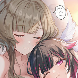 This is a pixiv picture whose title is 少女和木偶真是一对好女同事吧.