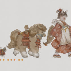 This is a pixiv picture whose title is 午.