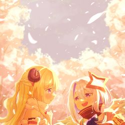 This is a pixiv picture whose title is 「今はため息よりも勇気を」.