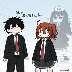 This is a pixiv picture whose title is ある日から学校全体の湿度が跳ね上がる謎.