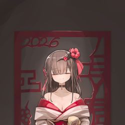 This is a pixiv picture whose title is 2026.