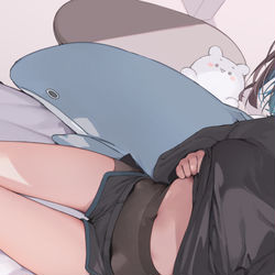 This is a pixiv picture whose title is 【超縦長】自撮りおもちちゃん.