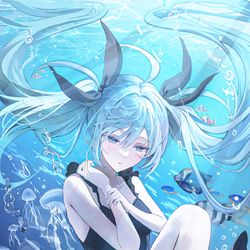 This is a pixiv picture whose title is 深海少女.