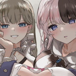 This is a pixiv picture whose title is 「「どっちにするの？」」.