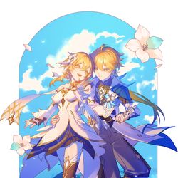 This is a pixiv picture whose title is 旅人新衣装！.