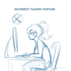 This is a pixiv picture whose title is Pamper Posture Fix.