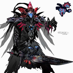 This is a pixiv picture whose title is サザンドラモチーフの騎士（ポケモン）.