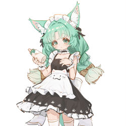 This is a pixiv picture whose title is 女仆薄荷猫.