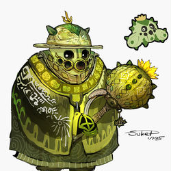 This is a pixiv picture whose title is サボネアモチーフの戦士.