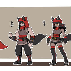 This is a pixiv picture whose title is Wolf Bandits.