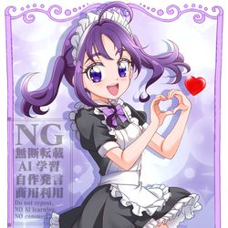 This is a pixiv picture whose title is こころちゃんのメイドコス.