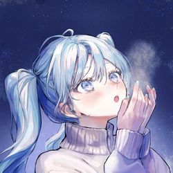 This is a pixiv picture whose title is 寒いね.