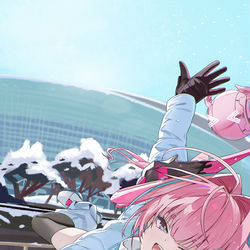 This is a pixiv picture whose title is 玩雪时间.