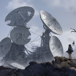 This is a pixiv picture whose title is 誰にも届かない信号.