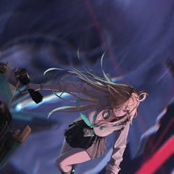 This is a pixiv picture whose title is Void worm battle.