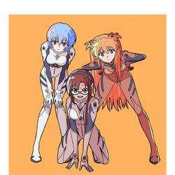 This is a pixiv picture whose title is レイ＆マリ＆アスカ＆....