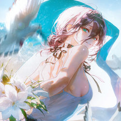 This is a pixiv picture whose title is 「逃げろ、僕と一緒に」レゼ.