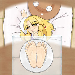 This is a pixiv picture whose title is Suwako-sama for Dinner.