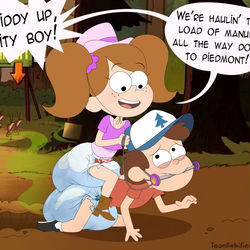 This is a pixiv picture whose title is Giddy Up Dipper.