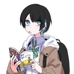 This is a pixiv picture whose title is 読書girl.