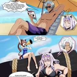 This is a pixiv picture whose title is Anything but Training.