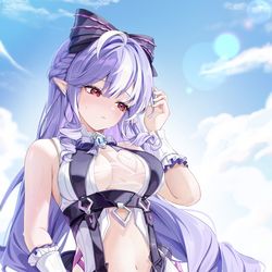 This is a pixiv picture whose title is 水着ビビアン💜.