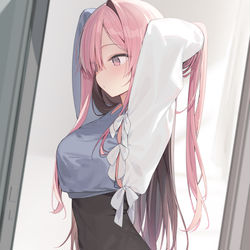 This is a pixiv picture whose title is 仮入部に行っt………入部を決めた.