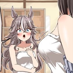 This is a pixiv picture whose title is 温泉でタルマエのタルマエを見たアキュートさん.