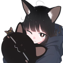 This is a pixiv picture whose title is 黒猫ちゃんイラストまとめ.