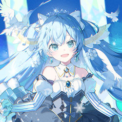 This is a pixiv picture whose title is 雪ミク2019.