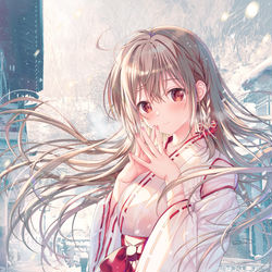 This is a pixiv picture whose title is 「手、冷たいね…握ってもいい？」.