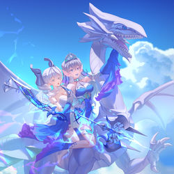 This is a pixiv picture whose title is 白龙骑士.