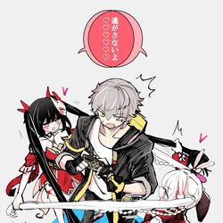 This is a pixiv picture whose title is ツインテール包囲網.