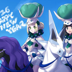 This is a pixiv picture whose title is バドレックス（黒馬/白馬）.