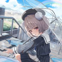 This is a pixiv picture whose title is 雨衣.