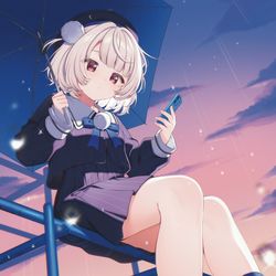 This is a pixiv picture whose title is マジックアワーの特等席にて.