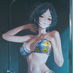 This is a pixiv picture whose title is 【request】シャワーを浴びてる奏.