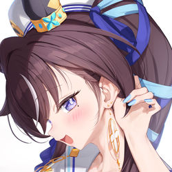 This is a pixiv picture whose title is 「そんなにここ、気になる～～？」.