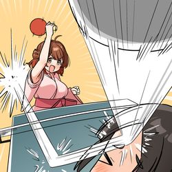 This is a pixiv picture whose title is 温泉卓球.