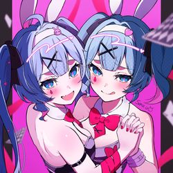 This is a pixiv picture whose title is どっちと遊ぶ？.