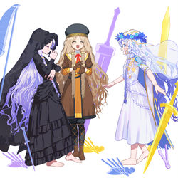 This is a pixiv picture whose title is 三只小蜗，不怕困难.