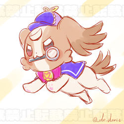 This is a pixiv picture whose title is 名探偵こむぎ.