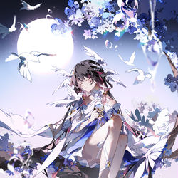 This is a pixiv picture whose title is Moon Maiden.