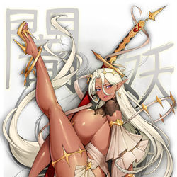 This is a pixiv picture whose title is 闇妖精.