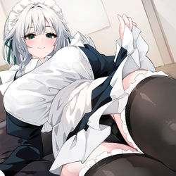 This is a pixiv picture whose title is ちら見せ咲夜さん！！！！.