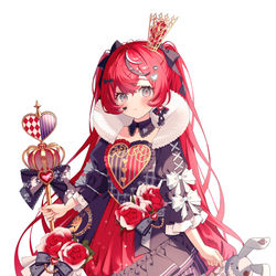 This is a pixiv picture whose title is ハートの女王🌹🖤.