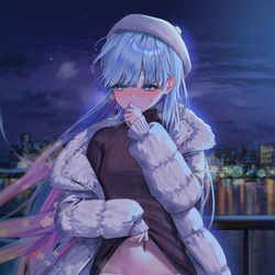 This is a pixiv picture whose title is 🩵.