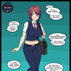 This is a pixiv picture whose title is Body Swap - John and Sandra.