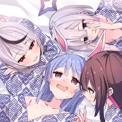 This is a pixiv picture whose title is かな健ASMRと囚われた兎ぺこ.