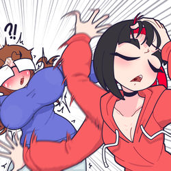 This is a pixiv picture whose title is 젖치기.